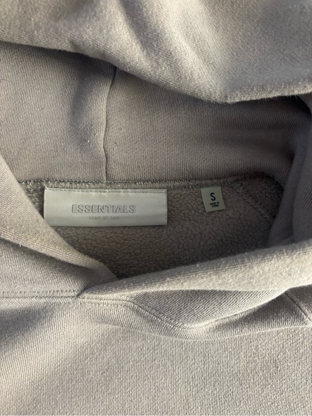 Essentials Fear Of God Pullover Hooded Sweatshirt Size S Brown Tan - Picture 5 of 6